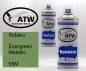 Preview: Subaru, Evergreen Metallic, 55M: 400ml Sprühdose + 400ml Klarlack - Set, von ATW Autoteile West.